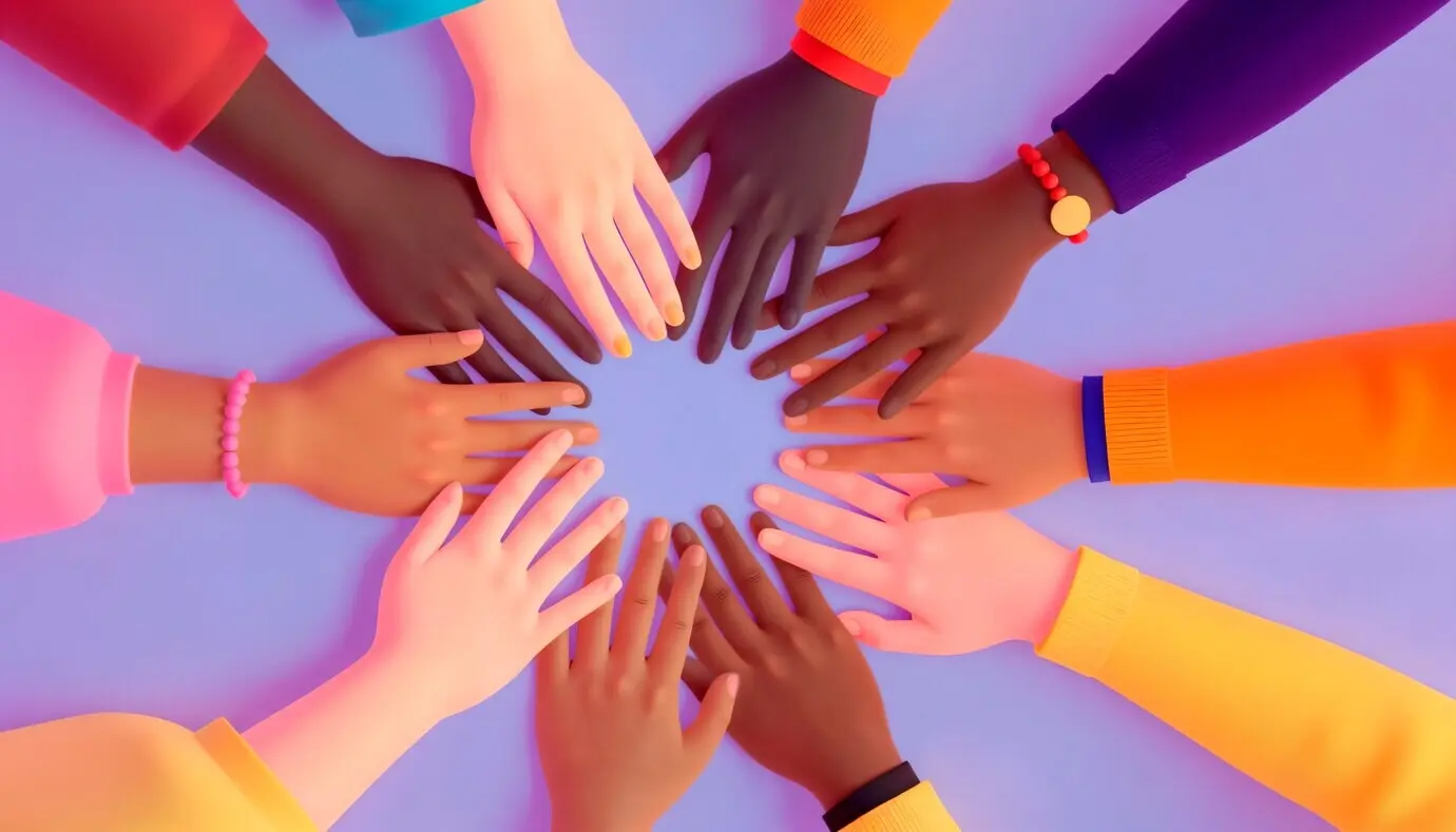 Празднование Женского дня в мультяшном стиле